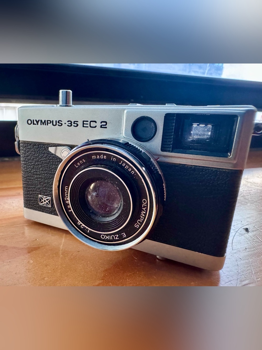 Olympus 35 EC 2 Silver and Black Rangefinder Camera Body with Zuiko Lens